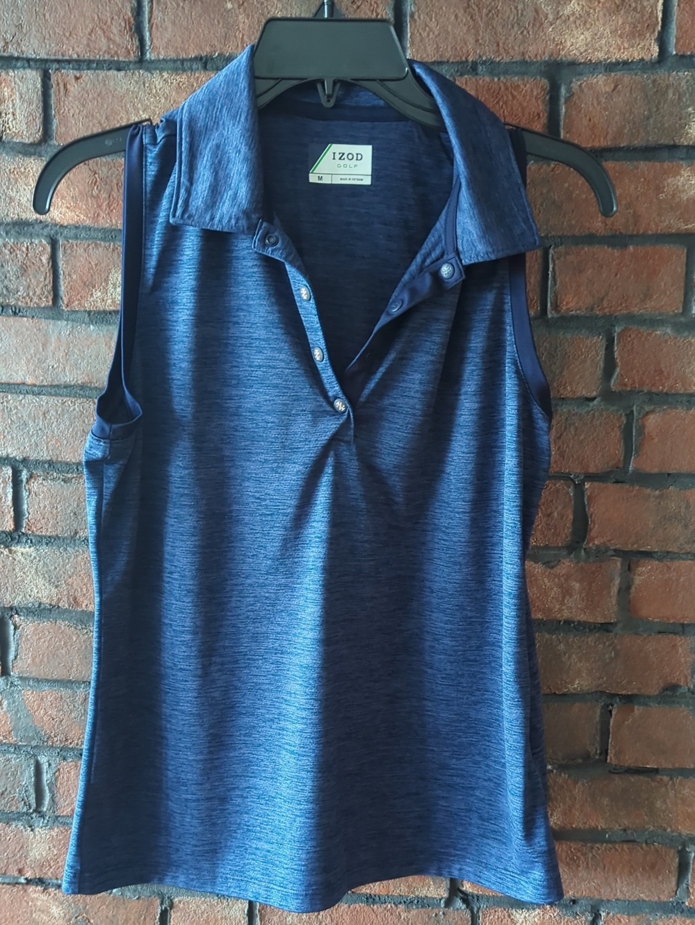 Izod Women's Sleeveless Polo Tank Top - Navy